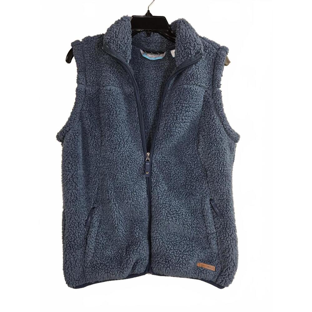 Free Country Women's Blue Sherpa Fleece Vest Size M